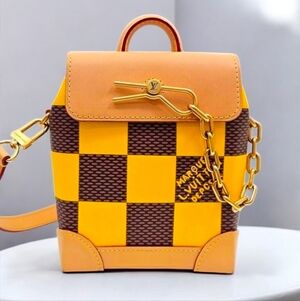✨️Rare Louis Vuitton Nano Streamer Yellow Damier Ebene Crossbody Bag